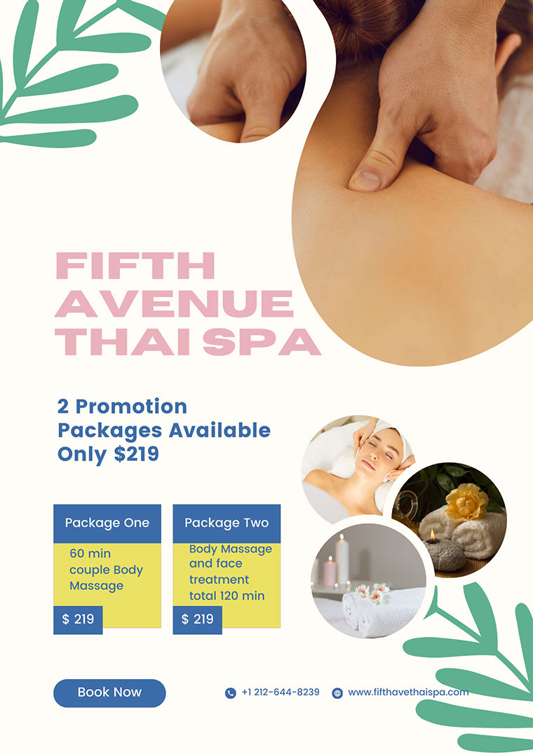 August Promotion 2024 Fifth Avenue Thai Spa